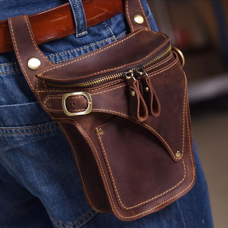 Women Electronic Accessories - Motorcycle Bag For Men Genuine Leather