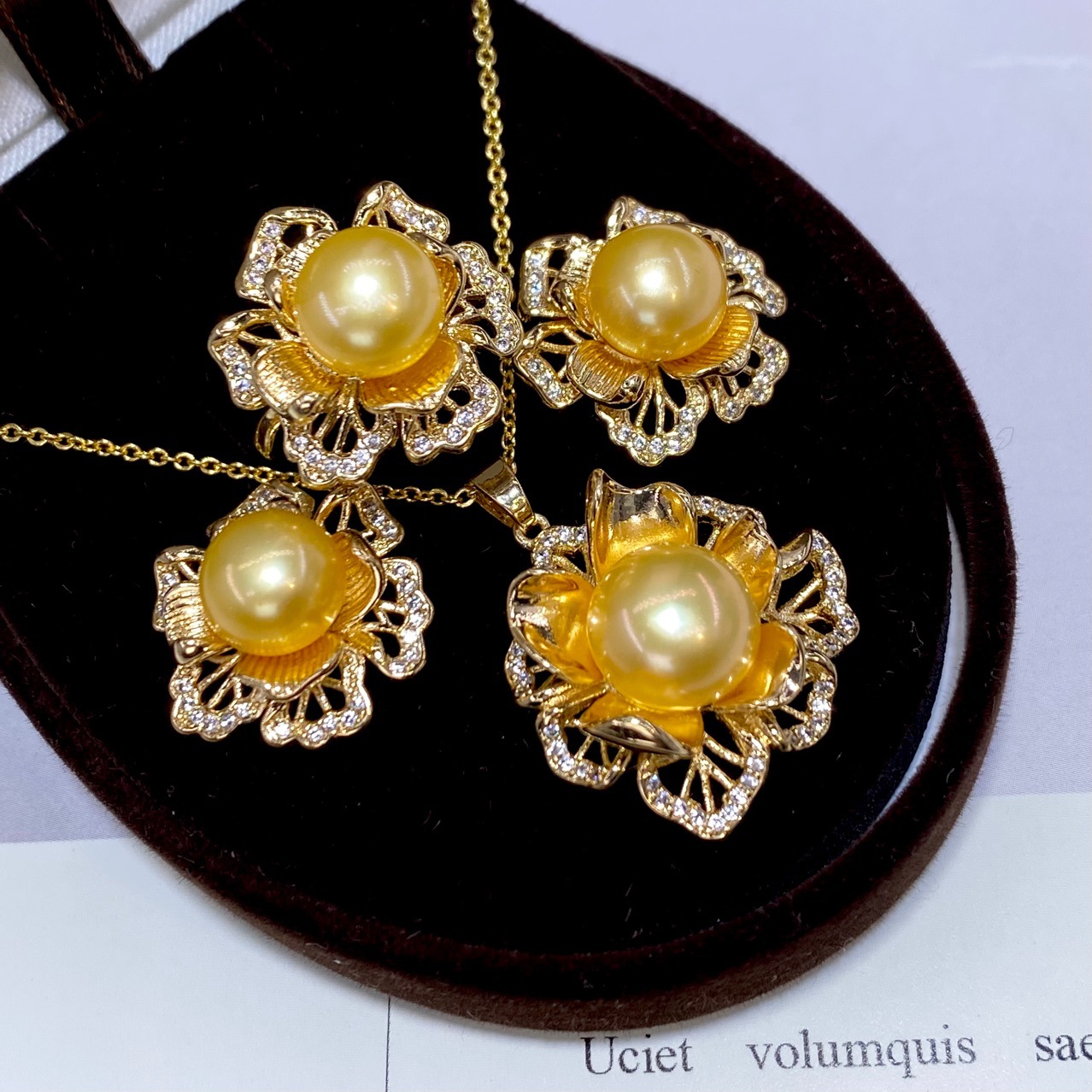 Women'S Yellow Accessories - one Set freshwater pearl yellow pendant