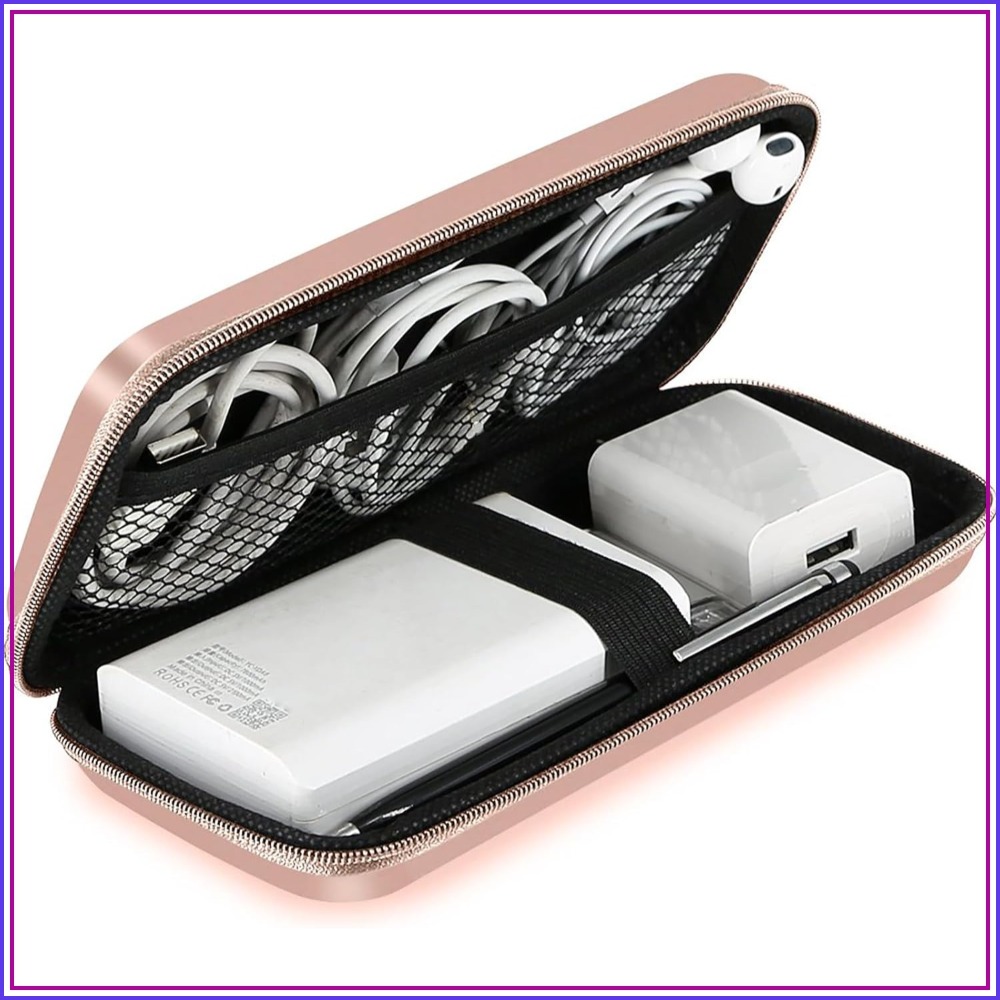 Women Electronic Accessories - Travel Essential Electronics Organizer Pouch Charger