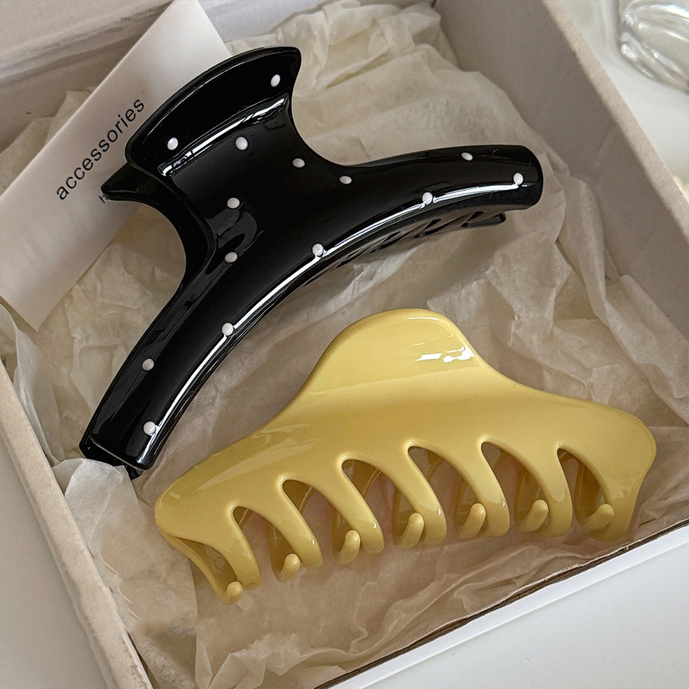Korean style black polka dot h - Women'S Yellow Accessories のレビューと価格