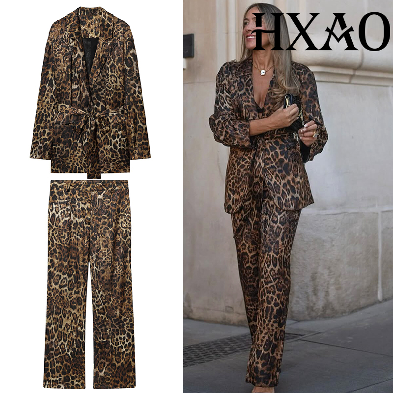 HXAO Leopard Pants Sets 2 Piec - Women Electronic Accessories のレビューと価格