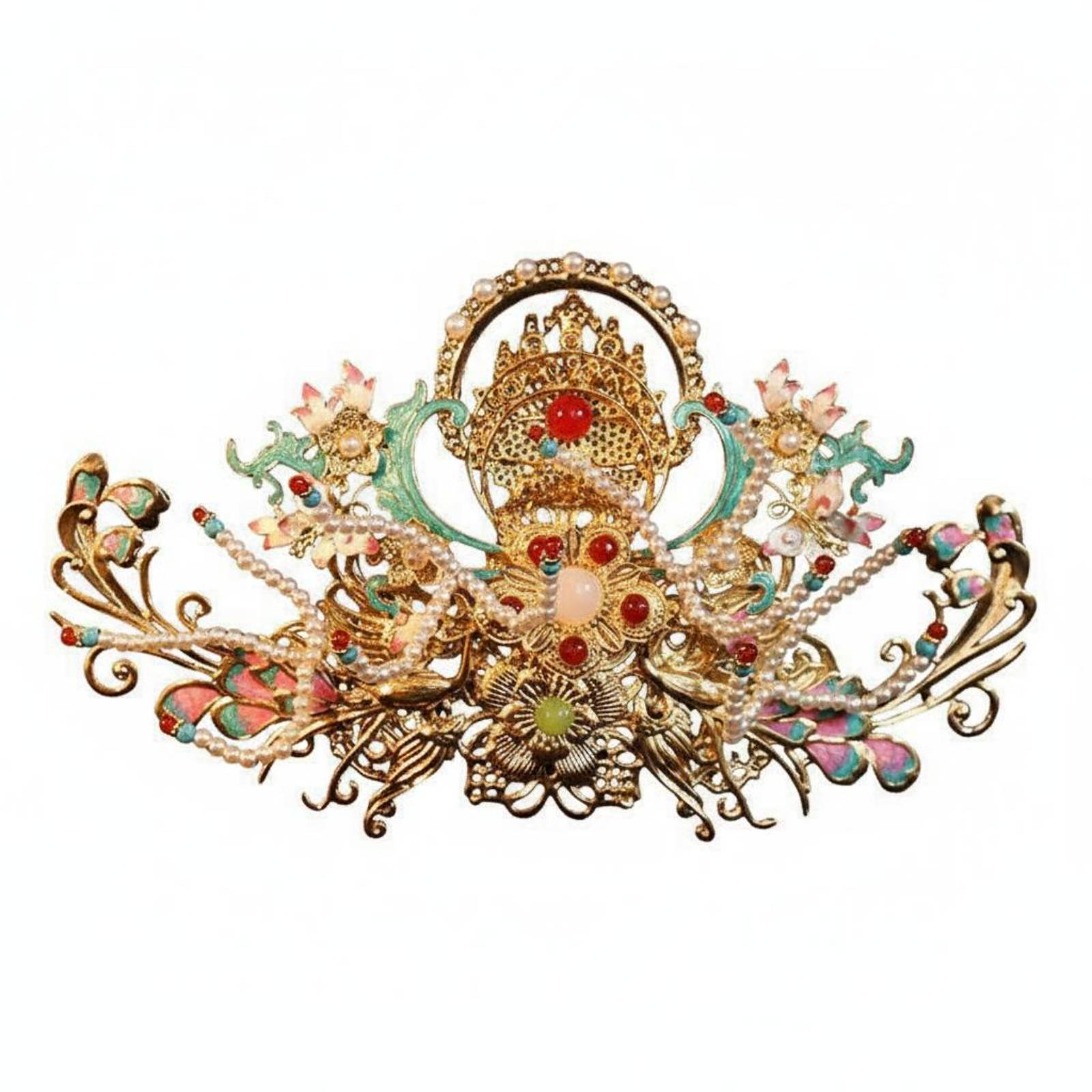 Traditional Chinese Hair Crown - Women Accessories Aesthetic のレビューと価格