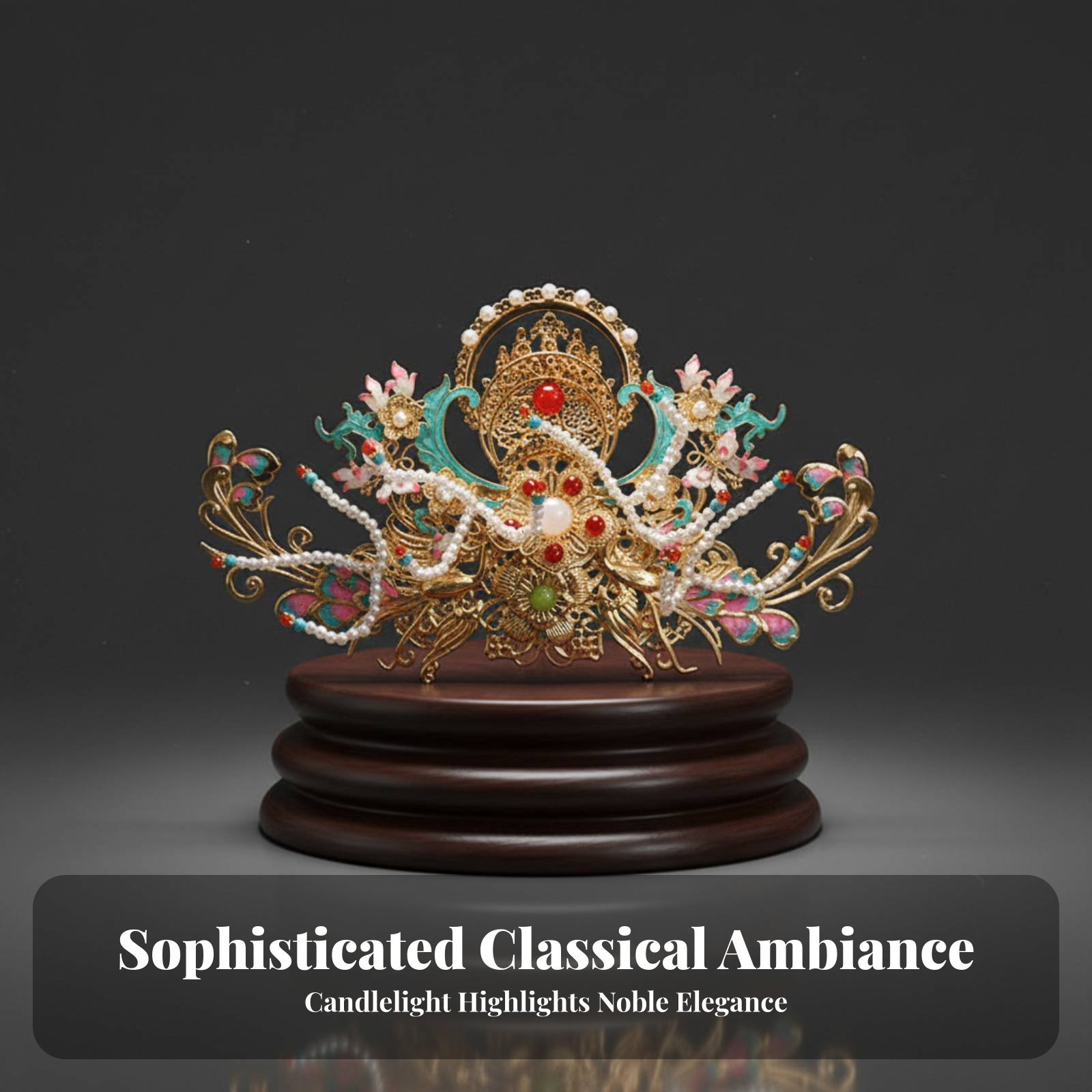 Traditional Chinese Hair Crown - Women Accessories Aesthetic のレビューと価格