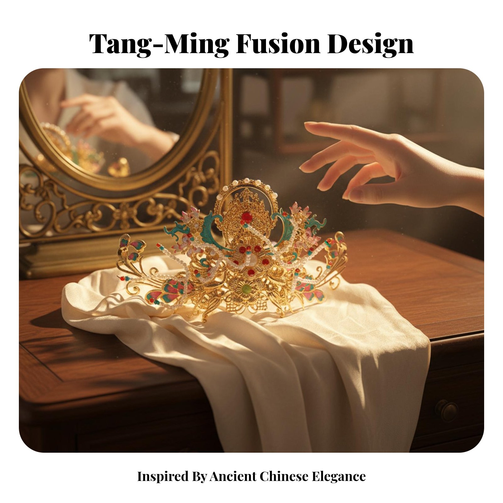 Traditional Chinese Hair Crown - Women Accessories Aesthetic のレビューと価格