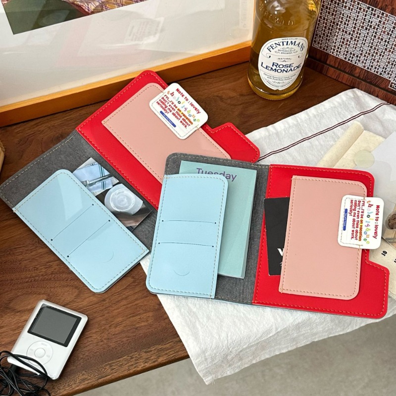 Ins Color Block Passport Holde - Women'S Accessories Wallet のレビューと価格