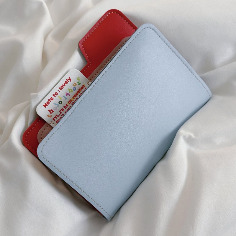 Ins Color Block Passport Holde - Women'S Accessories Wallet のレビューと価格