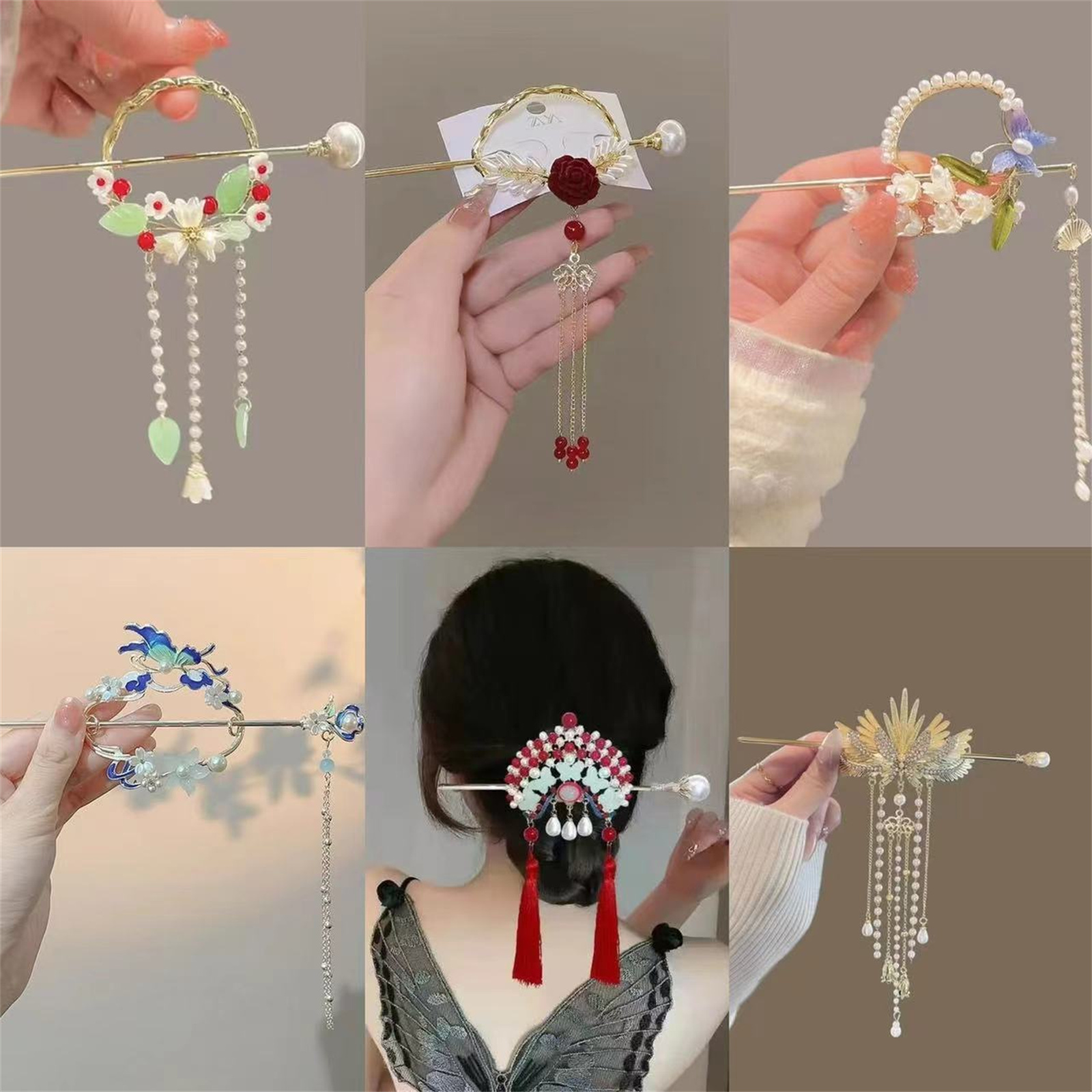 Ethnic Style Hairpin For Women - Women Accessories Aesthetic のレビューと価格