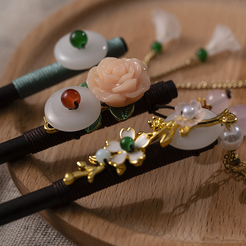 1Pc Wooden Hairpin Headdress f - Women Accessories Aesthetic のレビューと価格