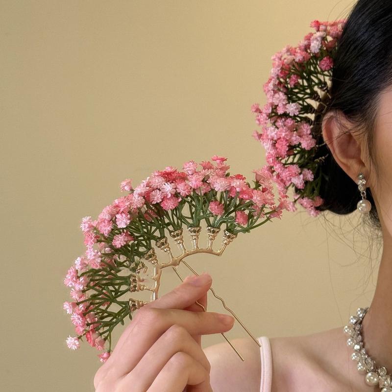 Artificial Flower Bridal Weddi - Women Accessories Aesthetic のレビューと価格
