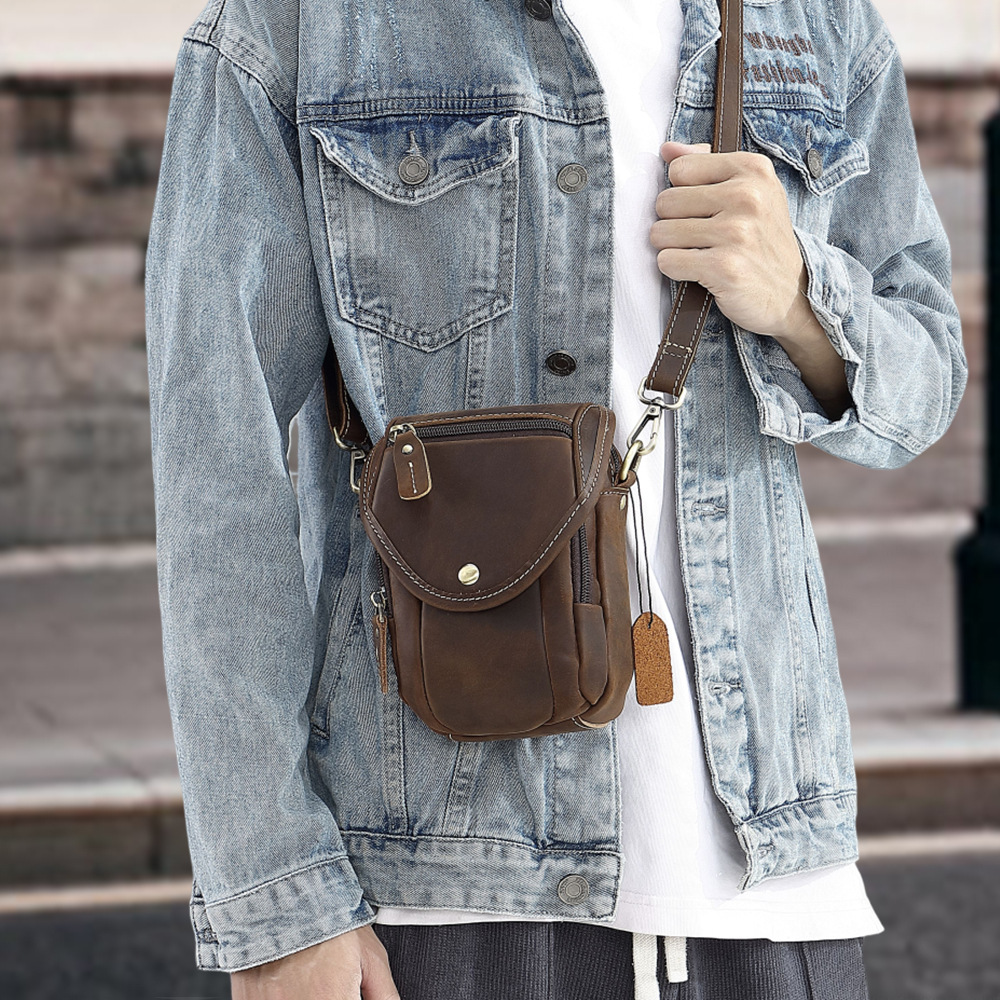 Men's Top-Grain Leather Crossb - Women Electronic Accessories のレビューと価格