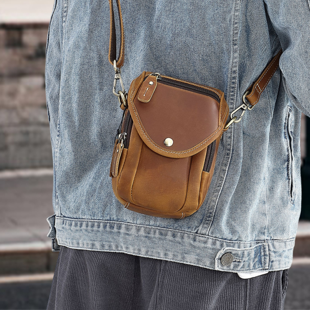 Men's Top-Grain Leather Crossb - Women Electronic Accessories のレビューと価格