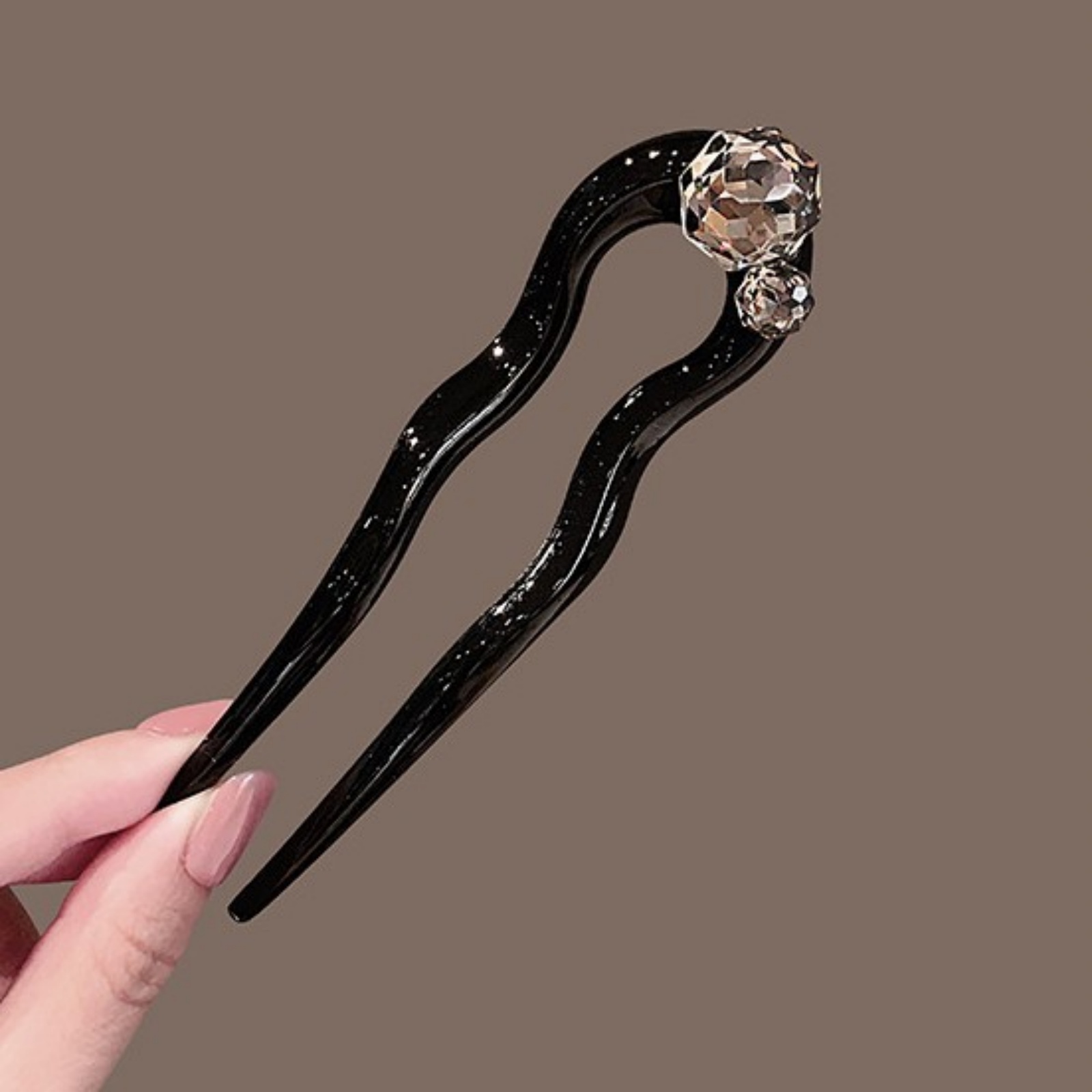 1PC Crystal Hair Fork,Black El - Women Accessories Aesthetic のレビューと価格