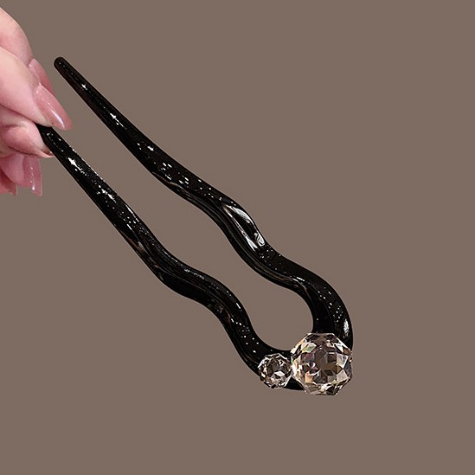 1PC Crystal Hair Fork,Black El - Women Accessories Aesthetic のレビューと価格