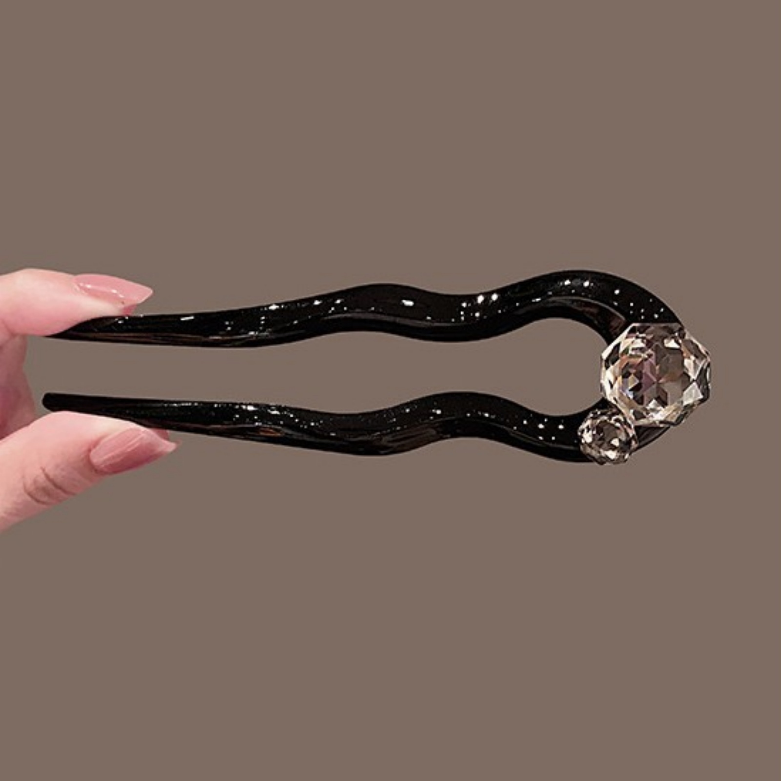 1PC Crystal Hair Fork,Black El - Women Accessories Aesthetic のレビューと価格