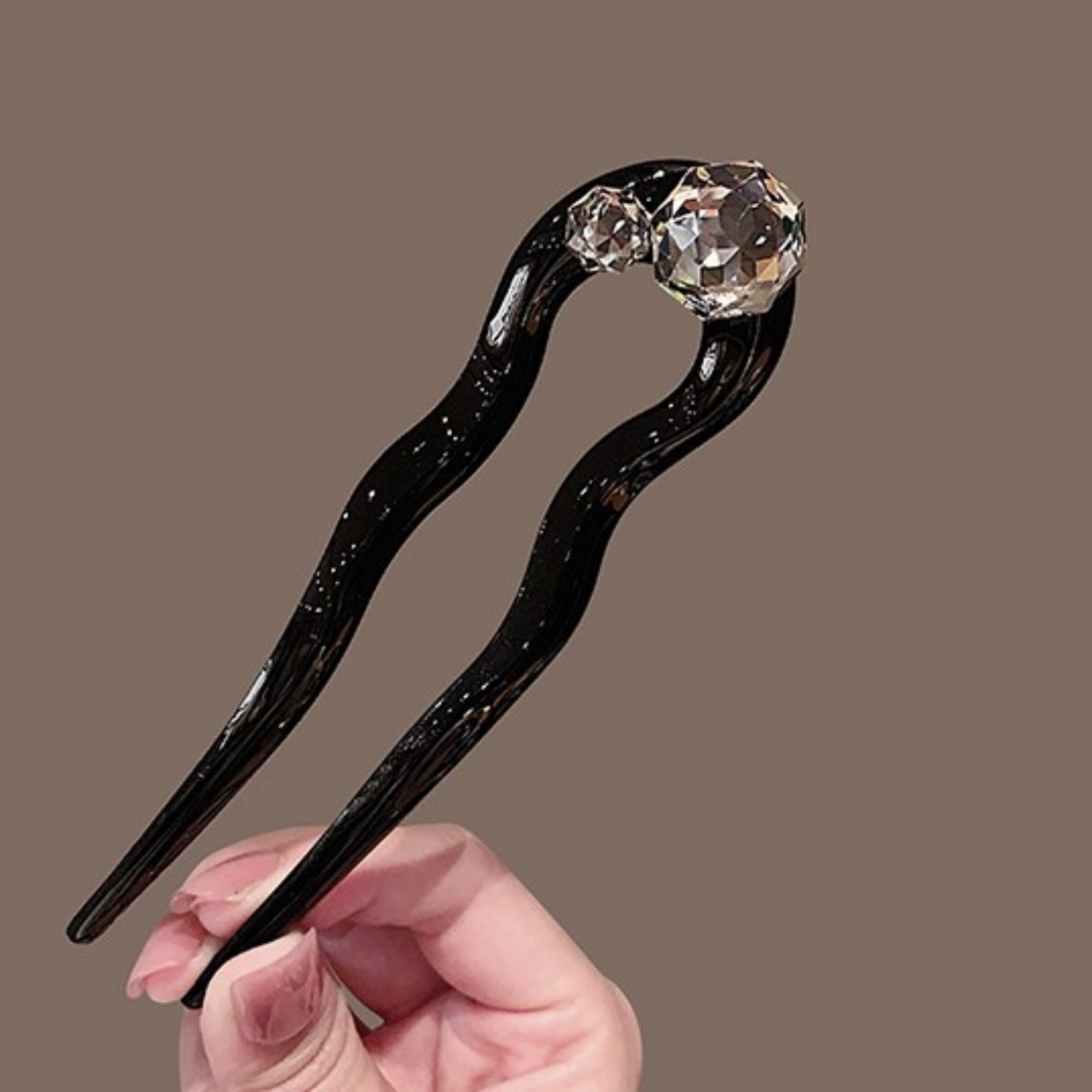 1PC Crystal Hair Fork,Black El - Women Accessories Aesthetic のレビューと価格