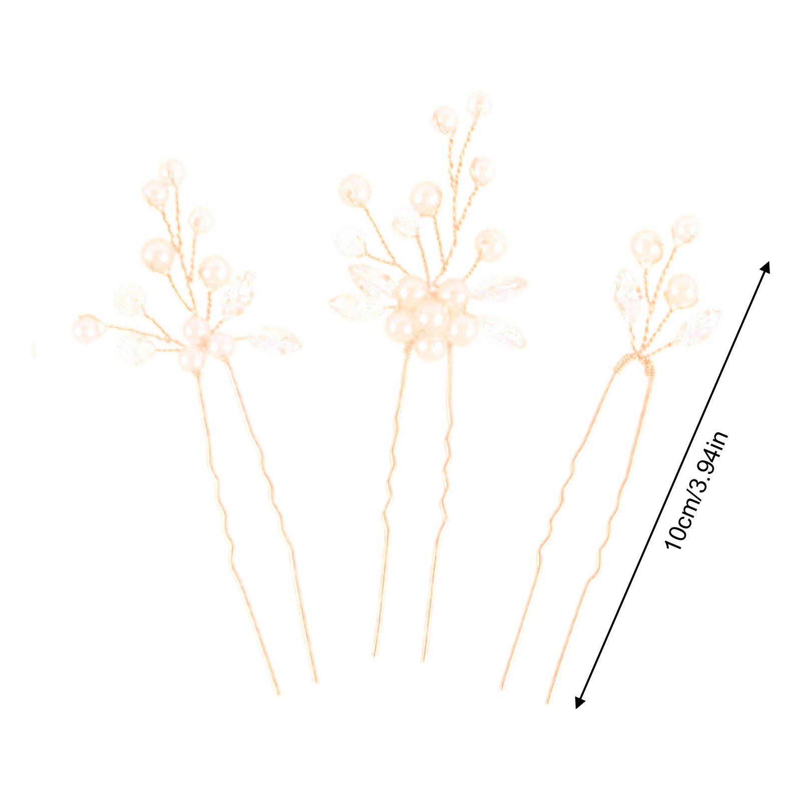 3pcs Bride Hairpin Trendy Hair - Women Accessories Aesthetic のレビューと価格