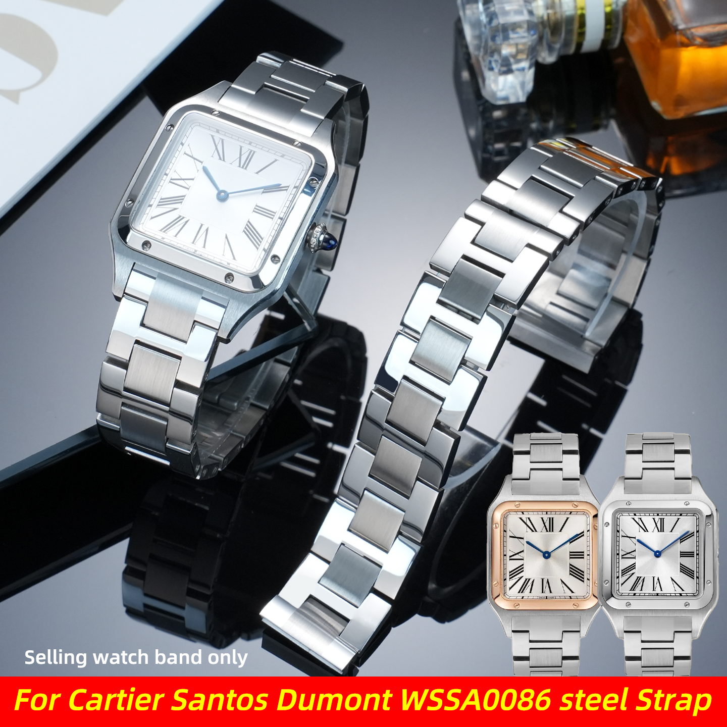 17.5mm Quick-Release Steel Wat - Women'S Accessories Cartier のレビューと価格