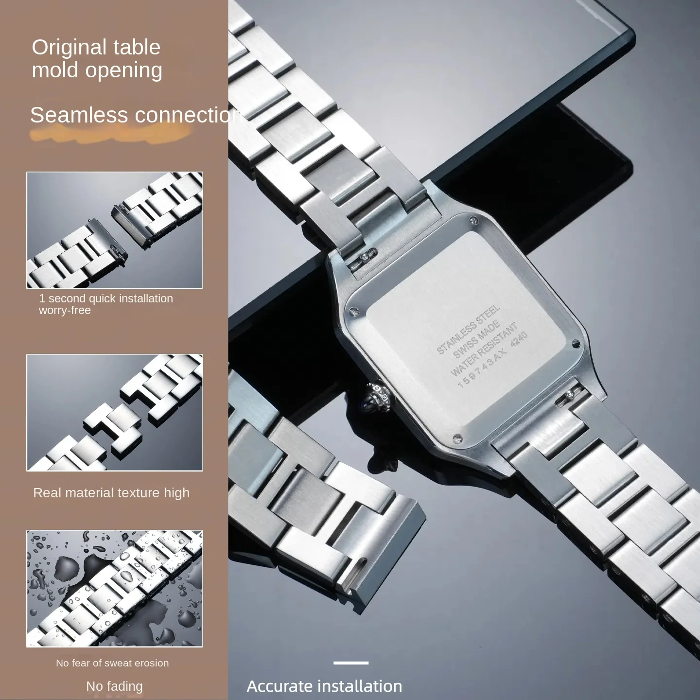 17.5mm Quick-Release Steel Wat - Women'S Accessories Cartier のレビューと価格