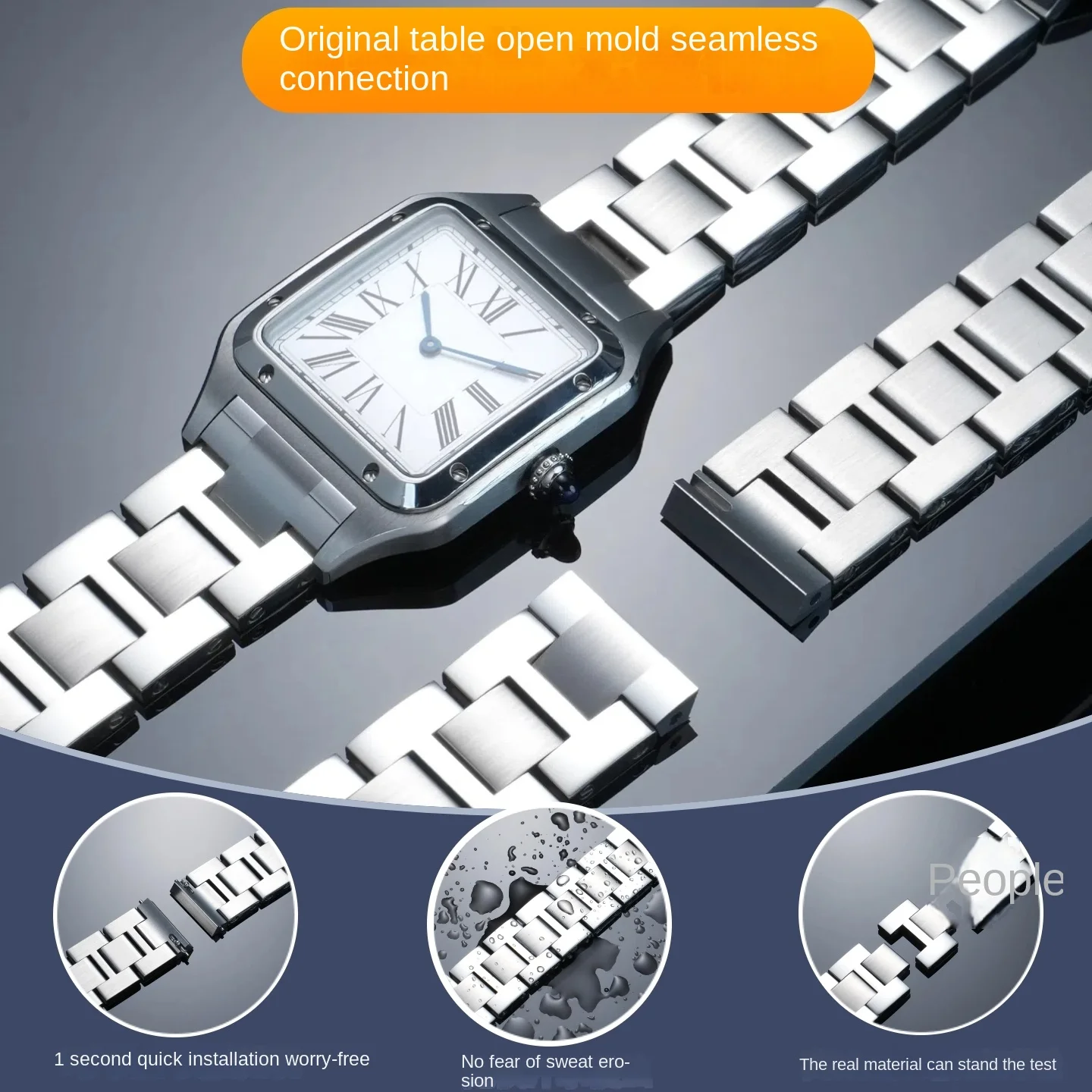 17.5mm Quick-Release Steel Wat - Women'S Accessories Cartier のレビューと価格