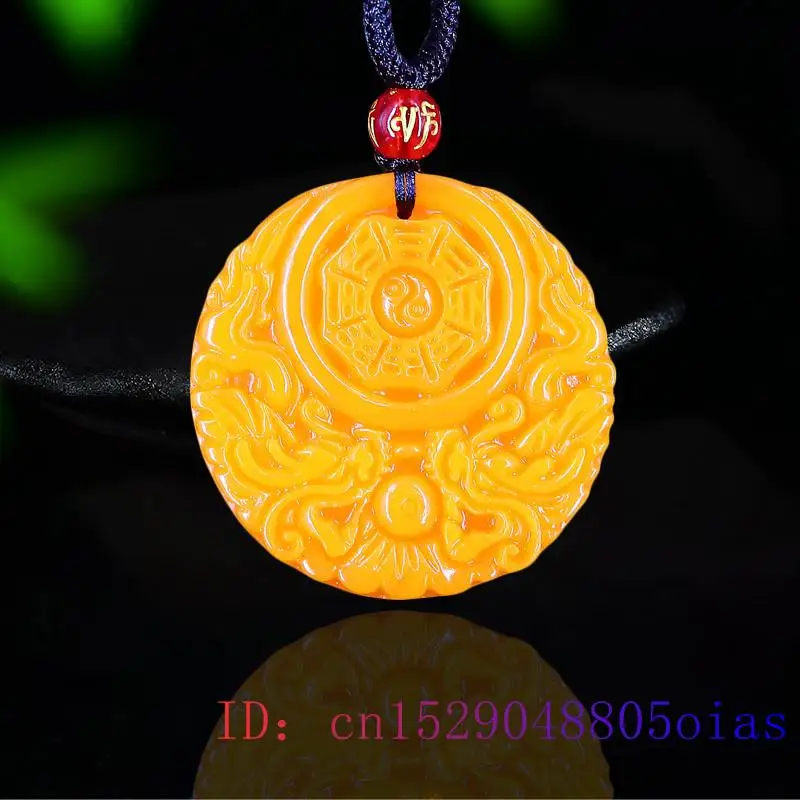Yellow Jade Dragon Pendant Gif - Women'S Yellow Accessories のレビューと価格