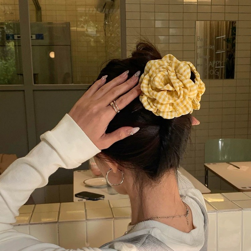 Women's Hair Claw Clip Checker - Women'S Yellow Accessories のレビューと価格