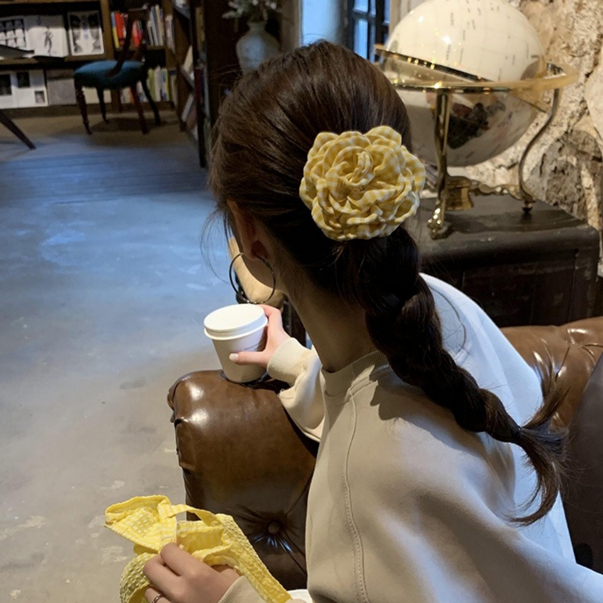 Women's Hair Claw Clip Checker - Women'S Yellow Accessories のレビューと価格