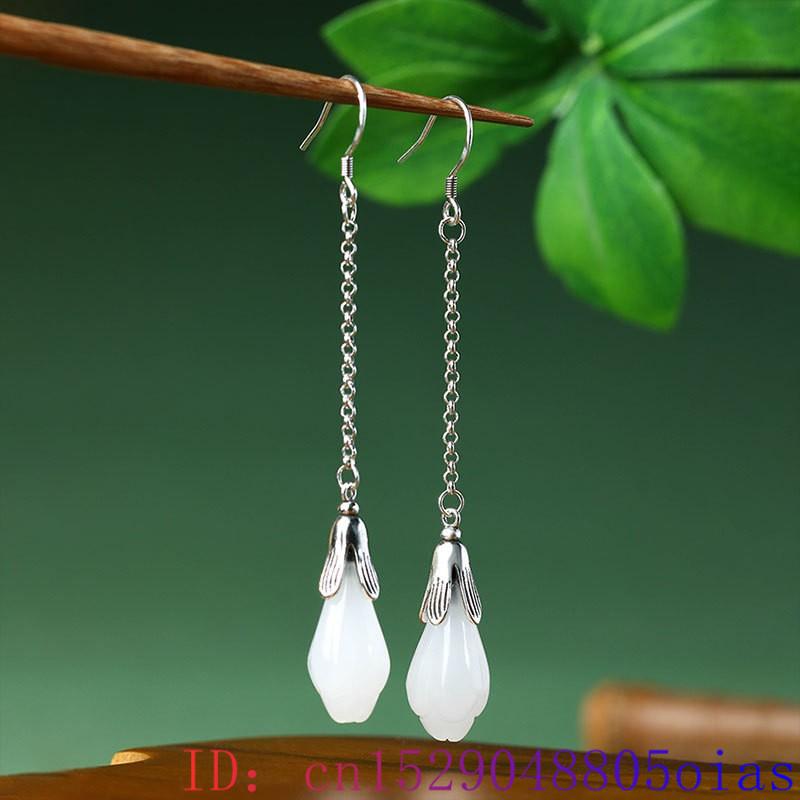 White Real Jade Flower Earring - Women'S Yellow Accessories のレビューと価格