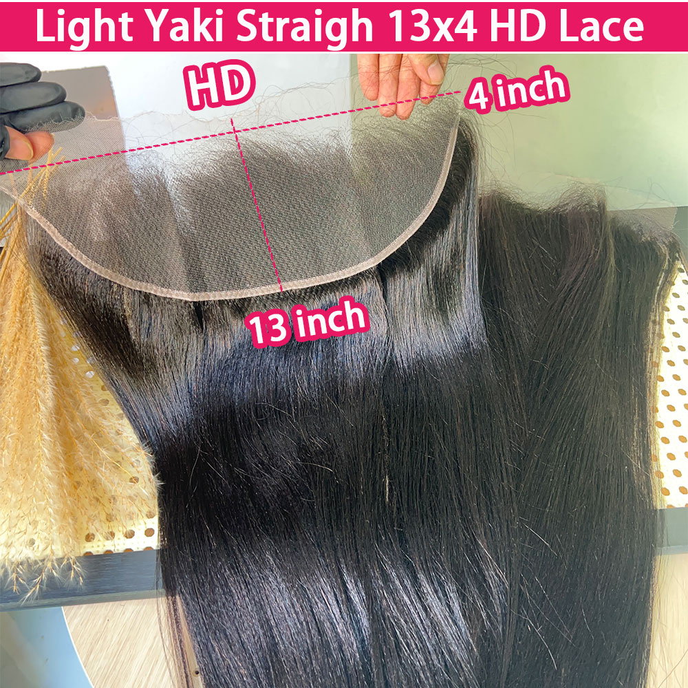 13x4 5x5 Light Yaki Straight H - Women Accessories Aesthetic のレビューと価格