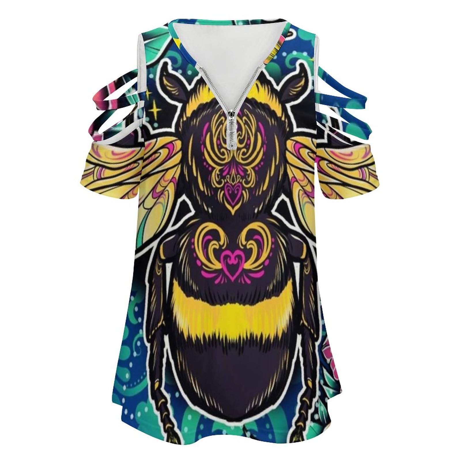 New Fashion Zip Off Shoulder T - Women Accessories Vector のレビューと価格