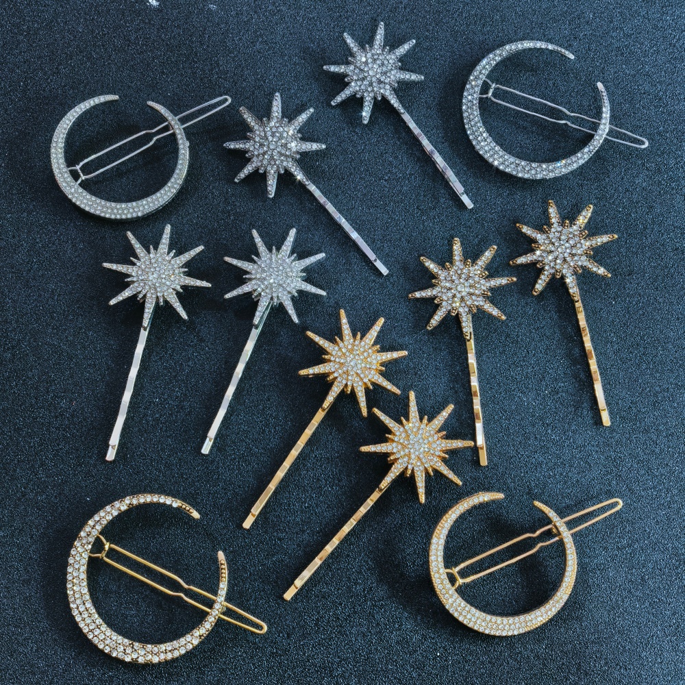 3/4 pcs set Crystal Star Hairp - Women Accessories Aesthetic のレビューと価格