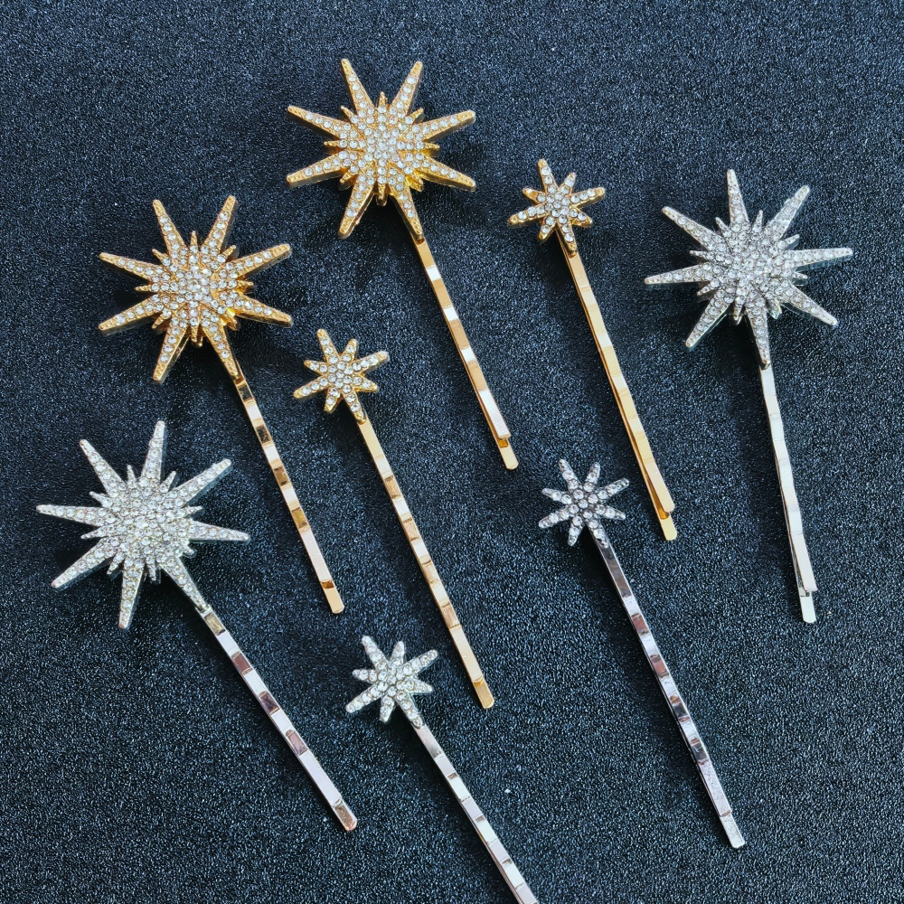 3/4 pcs set Crystal Star Hairp - Women Accessories Aesthetic のレビューと価格