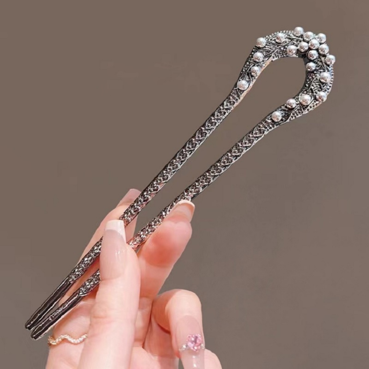 New Pearl U Shaped Hairpin For - Women Accessories Aesthetic のレビューと価格