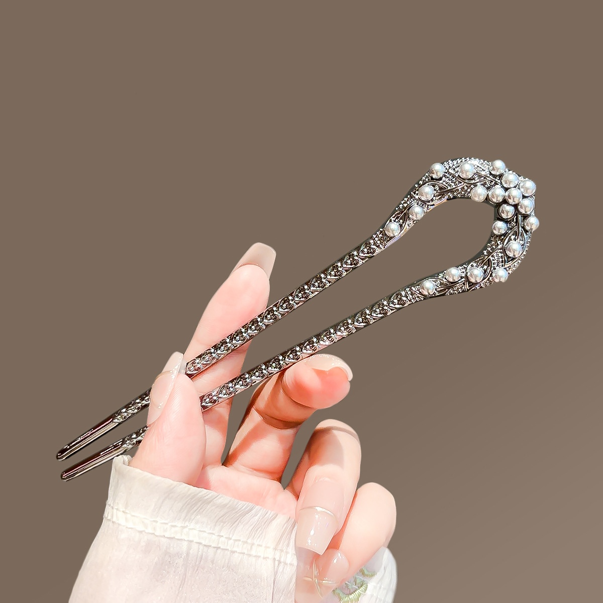 New Pearl U Shaped Hairpin For - Women Accessories Aesthetic のレビューと価格