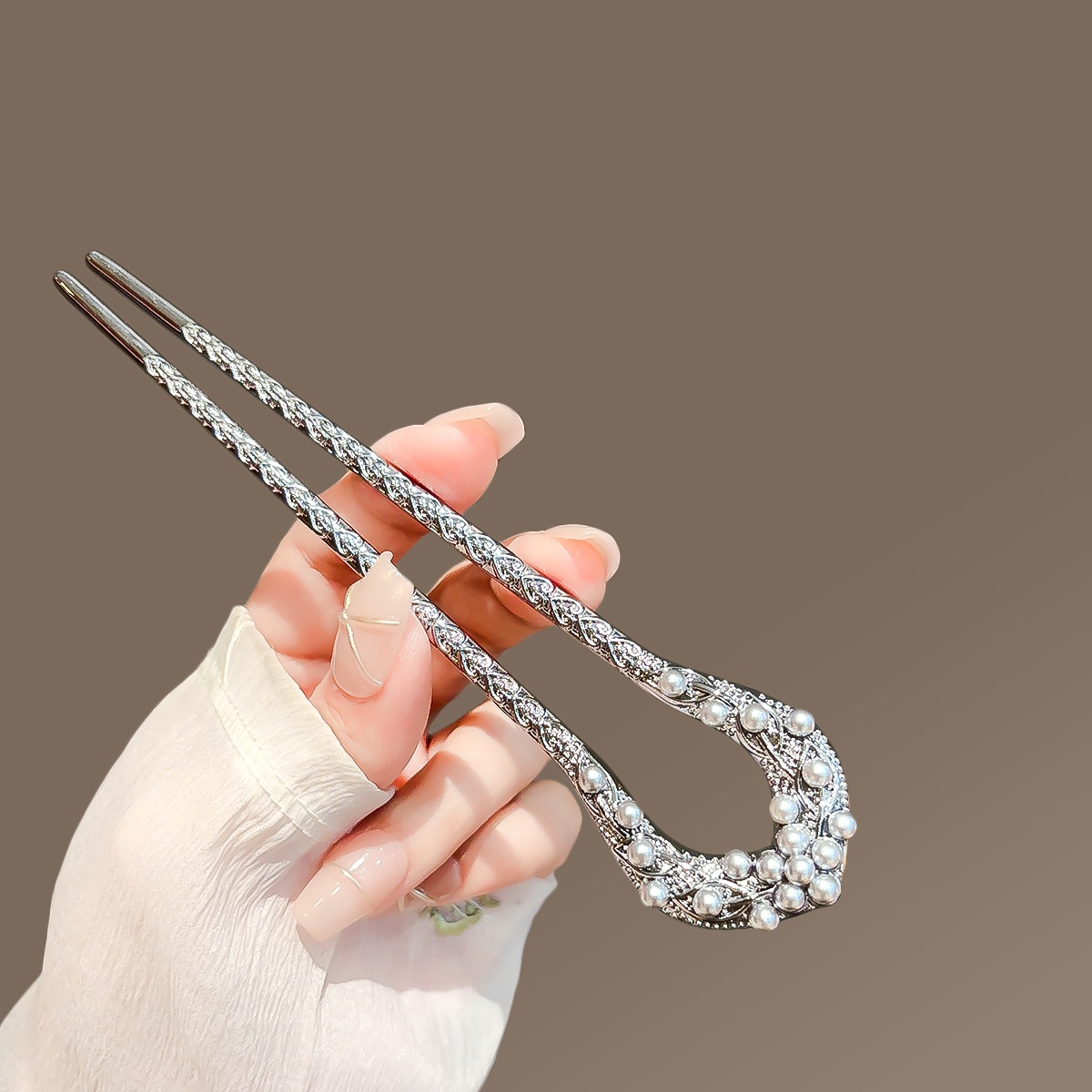 New Pearl U Shaped Hairpin For - Women Accessories Aesthetic のレビューと価格