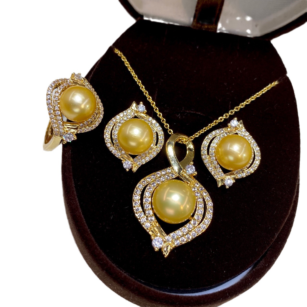 one Set freshwater pearl yello - Women'S Yellow Accessories のレビューと価格