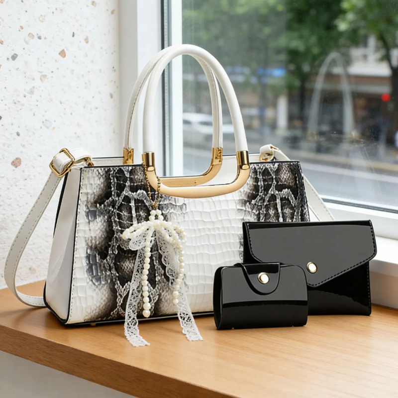 Women's Handbag Set, Crocodile - Women Accessories Set のレビューと価格