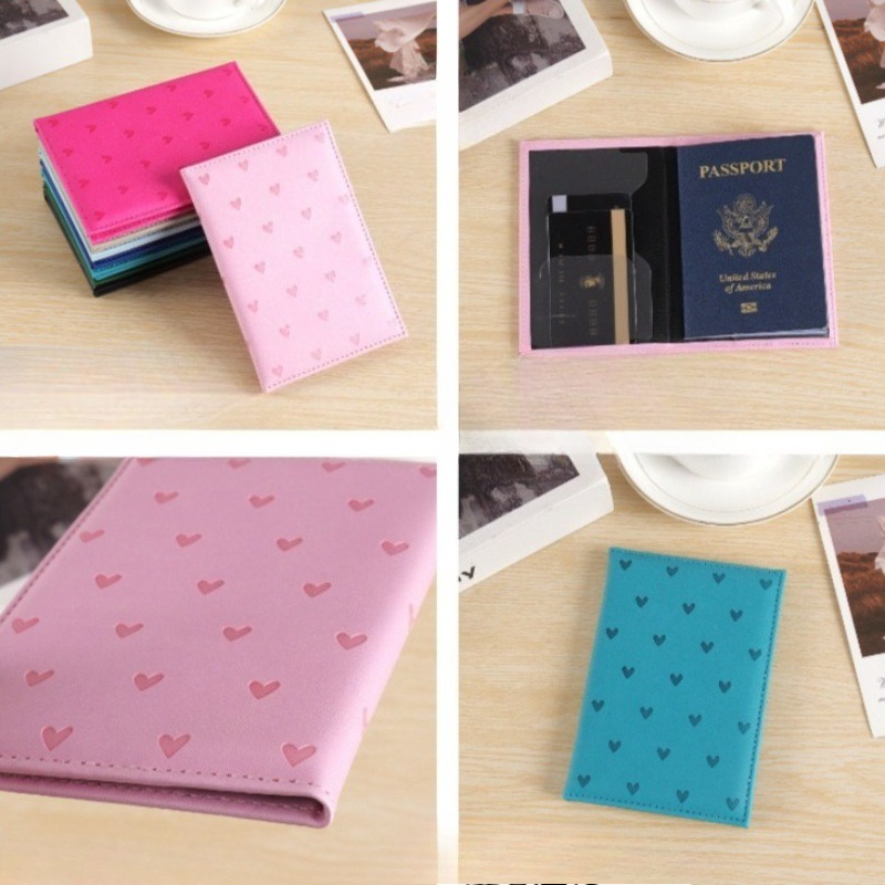 Cute Heart Print Passport Cove - Women'S Accessories Wallet のレビューと価格
