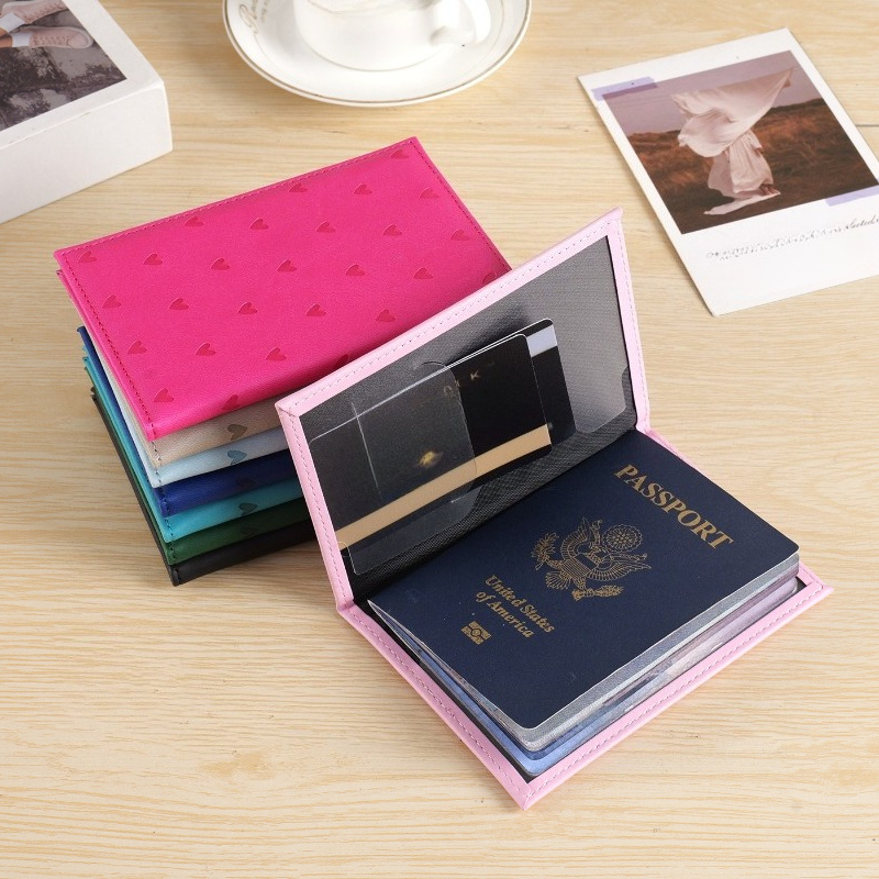 Cute Heart Print Passport Cove - Women'S Accessories Wallet のレビューと価格